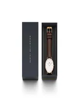 Daniel Wellington Men's Classic Brown Leather Watch 40mm