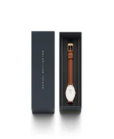 Daniel Wellington Women's Petite Durham Brown Leather Watch 32mm