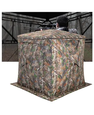 Costway Hunting Blind Portable Pop Up Ground Tent 2-3 Person with Carry Bag Storage Pocket