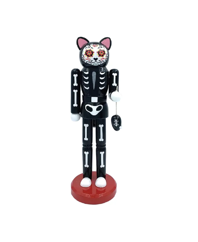 Santa's Workshop 14" Day of the Dead Cat Nutcracker