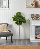 Nearly Natural 54" Artificial Fiddle Leaf Tree No Pot