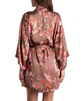 Midnight Bakery Women's Melodi Satin Floral Robe