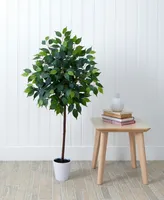 Nearly Natural 48" Artificial Ficus Tree with Decorative Planter