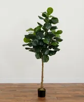 Nearly Natural 72" Artificial Fiddle Leaf Tree