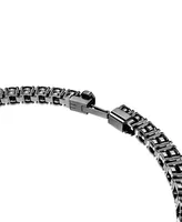 Swarovski Medium Ruthenium-Plated Jet Crystal Tennis Bracelet
