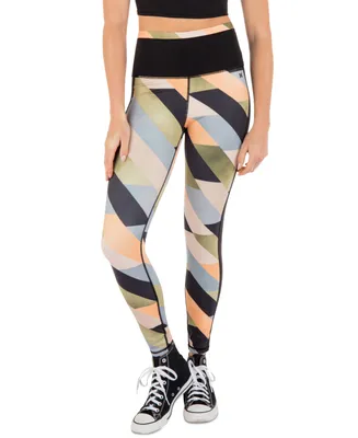 Hurley Juniors' High Rise Slanted Side Panel 7/8 Leggings