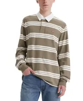 Levi's Men's Classic-Fit Striped Long Sleeve Rugby Shirt