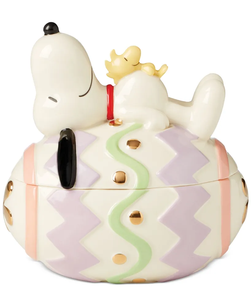 Lenox Peanuts Snoopy & Woodstock Covered Candy Dish