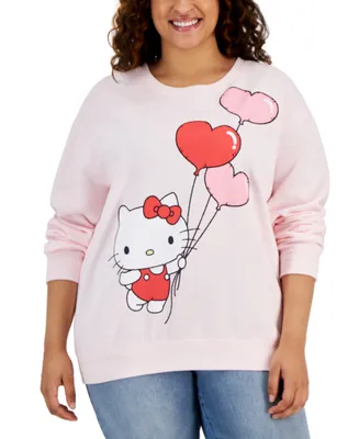 Love Tribe Trendy Plus Hello Kitty Graphic-Print Sweatshirt