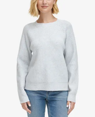 Calvin Klein Jeans Women's Ribbed Raglan-Sleeve Sweater