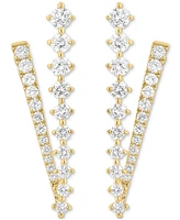 Effy Diamond V-Shape Drop Earrings (1-1/6 ct. t.w.) in 14k Gold