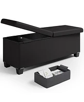 Nestl Inch Ottoman Storage Bench with Bins