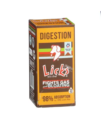 Licks Pill-Free Dog Digestion - Dog Gut Health and Gas Relief - Bloating Relief and Digestion Supplement for Dogs - Dog Health Supplies