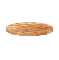 Emma+Oliver Round Butcher Block Style Table Top - Restaurant Table Top