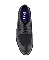 Dkny Men's Lace Up Rubber Sole Wingtip Dress Derby Shoes