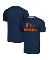 Men's and Women's Homage Navy Chicago Bears The Nfl Asl Collection by Love Sign Tri-Blend T-shirt