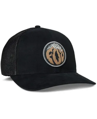 Men's Fox Black Turnout Mesh Flexfit Flex Hat