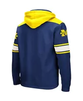 Men's Colosseum Navy Michigan Wolverines 2.0 Lace-Up Pullover Hoodie