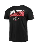 Men's Champion Black Georgia Bulldogs Wordmark Slash T-shirt