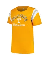 Women's Profile Tennessee Orange Volunteers Plus Striped Tailgate Scoop Neck T-shirt
