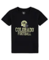 Toddler Boys and Girls Wes & Willy Black Distressed Colorado Buffaloes Football Property T-shirt