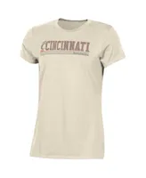 Women's Champion Cream Distressed Cincinnati Bearcats Classic T-shirt