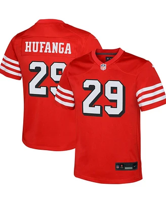 Nike Big Boys Talanoa Hufanga Scarlet San Francisco 49ers Game Jersey