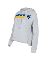 Women's Concepts Sport Gray West Virginia Mountaineers Cedar Tri-Blend Raglan Pullover Hoodie