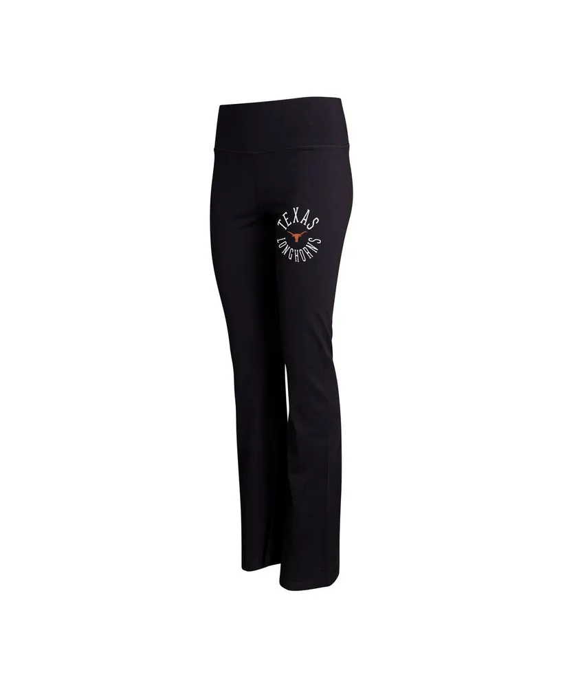 Women's Concepts Sport Black Texas Longhorns Enclave Tri-Blend Flared Leggings