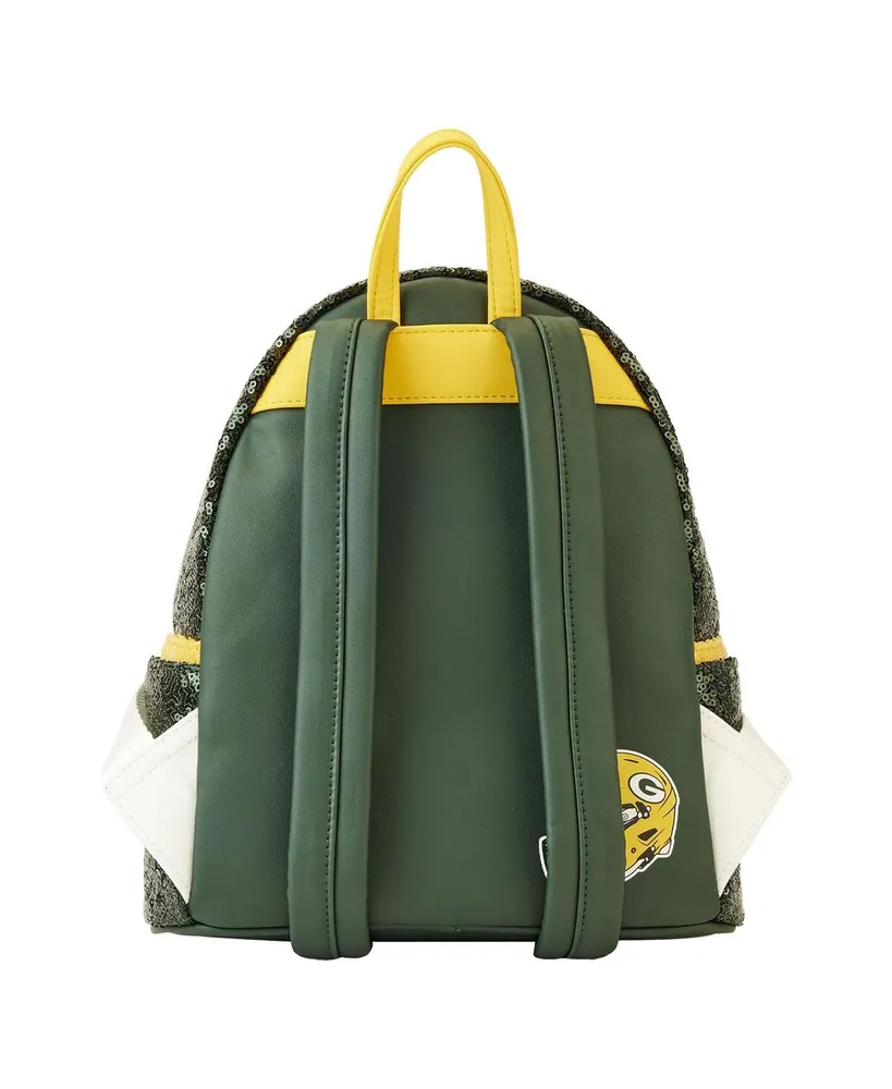 Men's and Women's Loungefly Green Bay Packers Sequin Mini Backpack