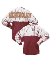 Women's Garnet Florida State Seminoles Tie-Dye Long Sleeve Jersey T-shirt