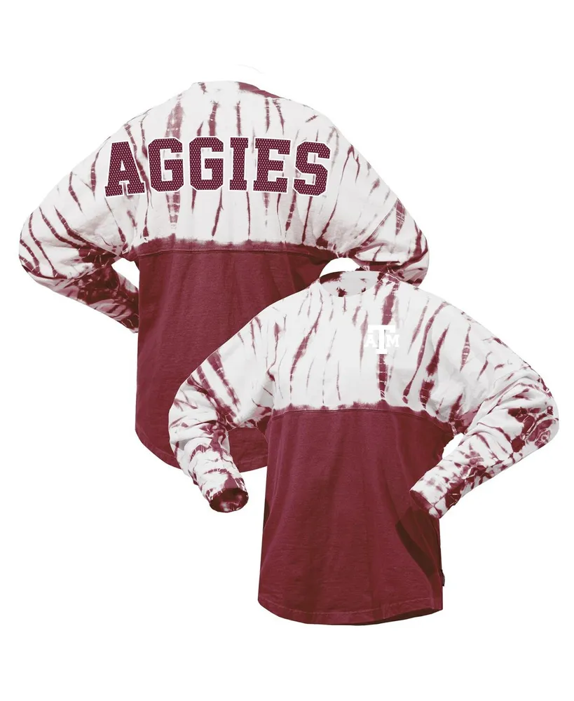 Women's Maroon Texas A&M Aggies Tie-Dye Long Sleeve Jersey T-shirt