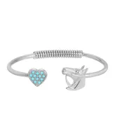 2028 Crystal Heart Cuff Bracelet