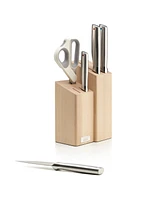 Joseph Joseph Elevate Fusion 5-Piece Knife, Cleaver and Scissor Set with Beechwood Block
