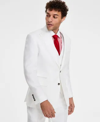 Tayion Collection Men's Classic-Fit Linen Suit Jacket