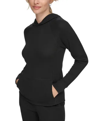 Calvin Klein Performance Women's Thermal Pullover Hoodie with Kangaroo Pocket