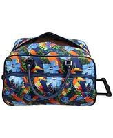 World Traveler Wildlife Edit 21-Inch Carry-On Rolling Duffel Bag