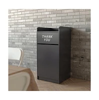 Emma+Oliver Wood Tray Top "Thank You" Restaurant Food Court Receptacle