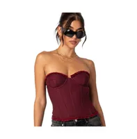 Women's Deirdre mesh lace up corset top