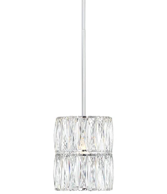 Possini Euro Design Juliette Chrome Mini Pendant Lighting Fixture 7 3/4" Wide Modern Clear Crystal Shade for Dining Room Living House Home Foyer Kitch