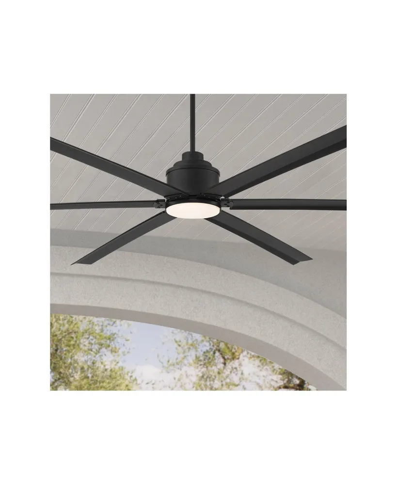 Casa Vieja 84 Ultra Breeze Modern Industrial Outdoor Ceiling Fan with  Dimmable Led Light Remote Control Matte Black Wet Rated for Patio Exterior  Hous