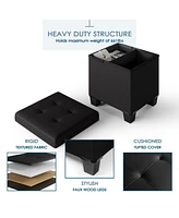 Nestl Inch Ottoman Storage Bench with Bins