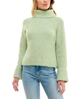 Ultra Flirt Juniors' Ribbed Turtleneck Sweater