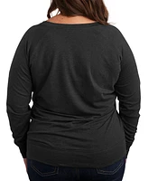 Trendy Plus Happy Holidays Graphic Long Sleeve Pullover Top