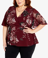 City Chic Women's Blossom Love Top