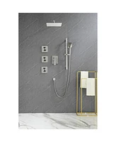 Shower System With Shower Head, Hand Shower, Slide Bar, Body Sprays, Shower Arm, Hose, Valve