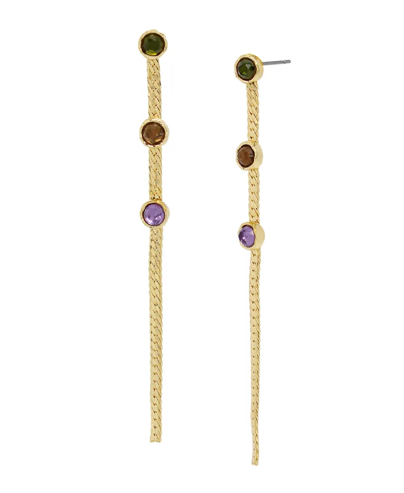 Robert Lee Morris Soho Faux Stone Gem Linear Earrings