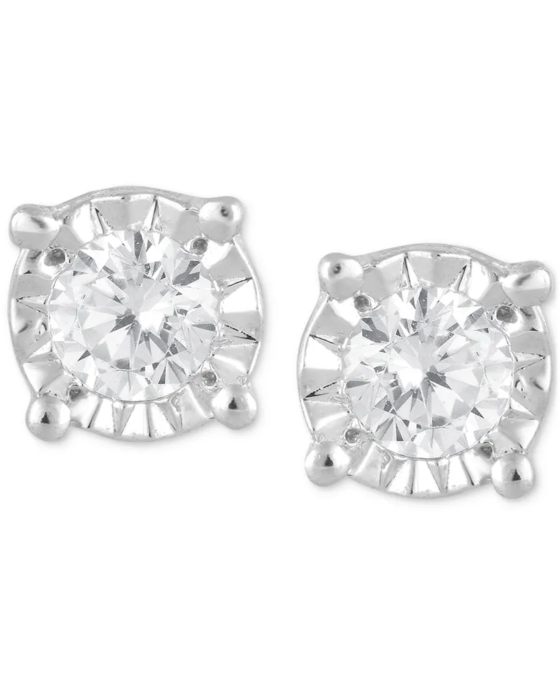 Forever Grown Diamonds Lab Grown Diamond Stud Earrings (1/5 ct. t.w.) in Sterling Silver