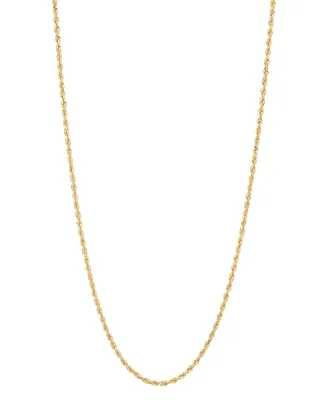 Glitter Rope Link 22" Chain Necklace (1-3/4mm) in 10k Gold
