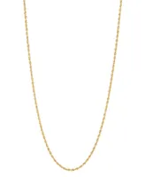 Glitter Rope Link 22" Chain Necklace (1-3/4mm) in 10k Gold